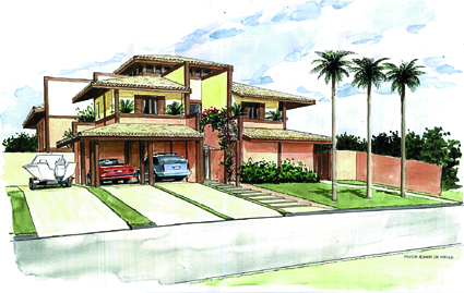 Perspectiva artística do projeto e construção RRG 07 - Park Lane - Guaruja